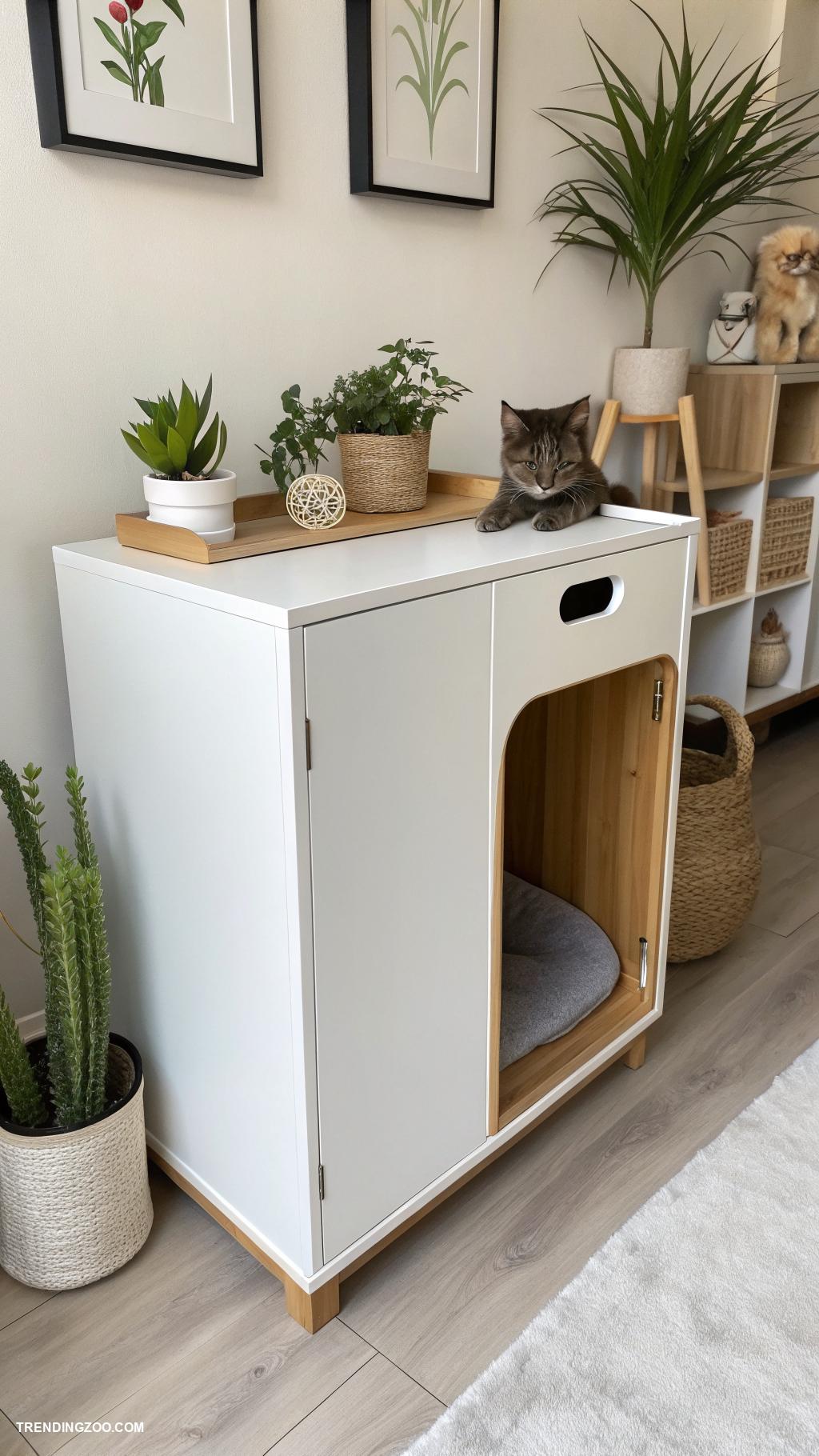 apartment litter box ideas Stylish litter box cabinet