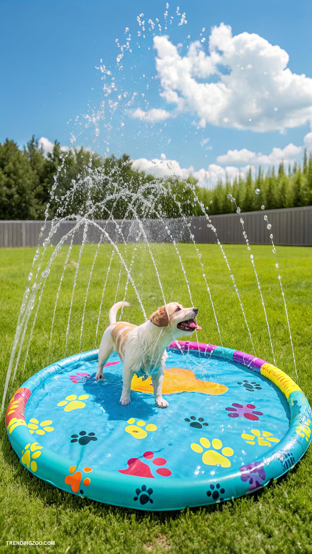 backyard dog shower Puppy splash pad for playful baths