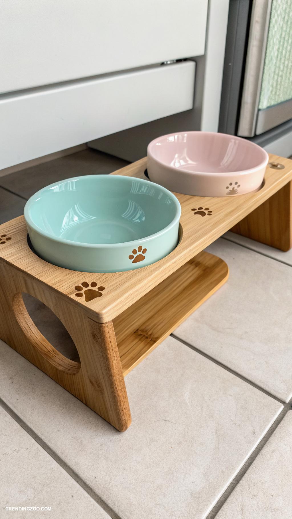 cat eating station ideas Elevated dish for better digestion