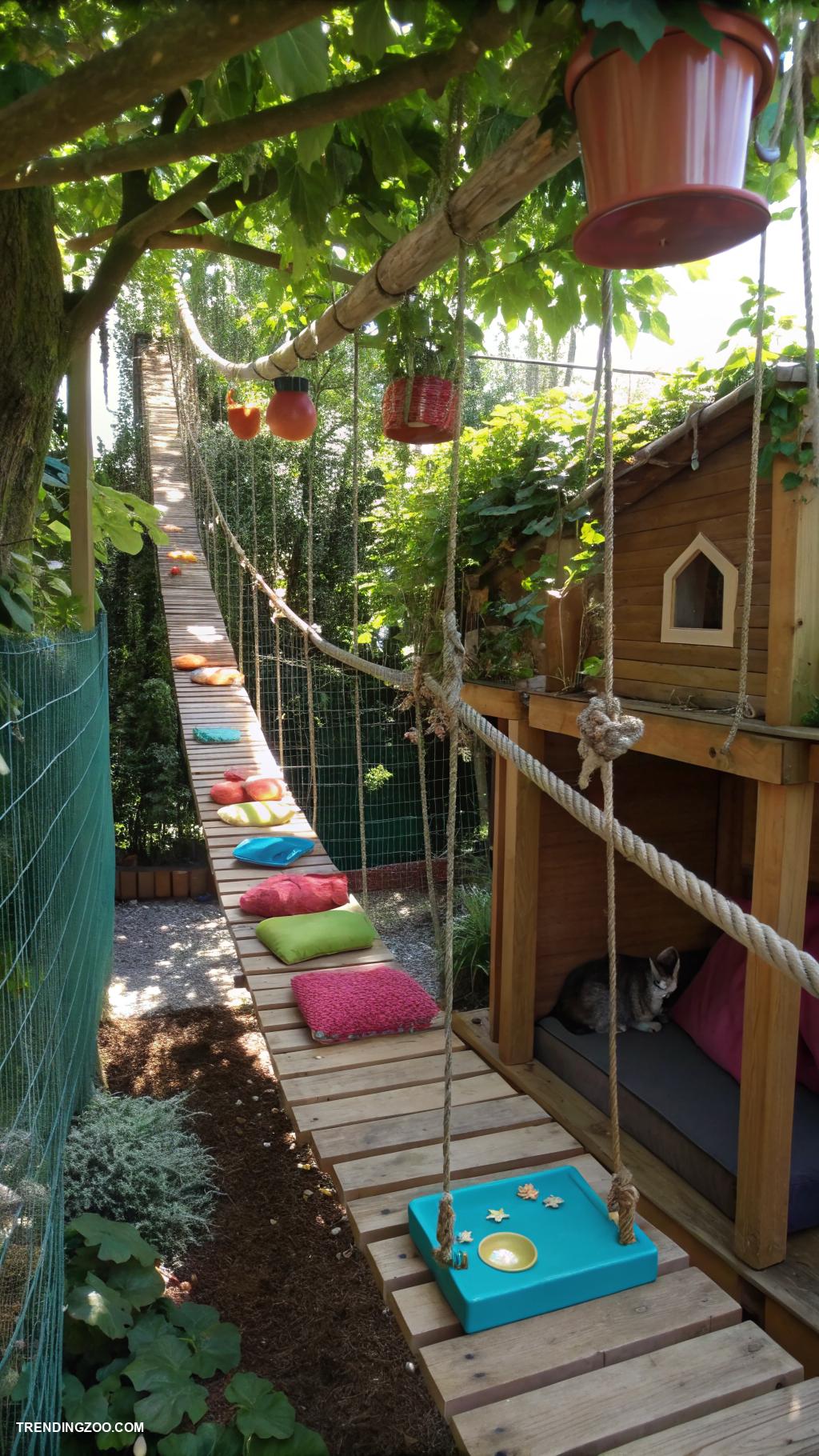 cat garden ideas Design a cat walk above ground