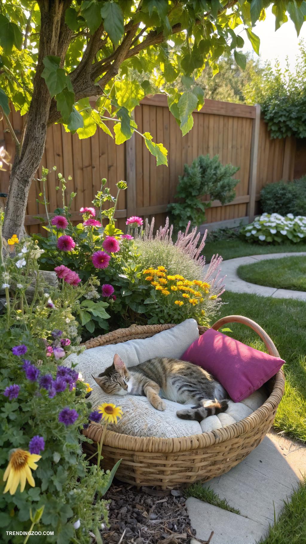 cat garden ideas Offer cozy outdoor beds