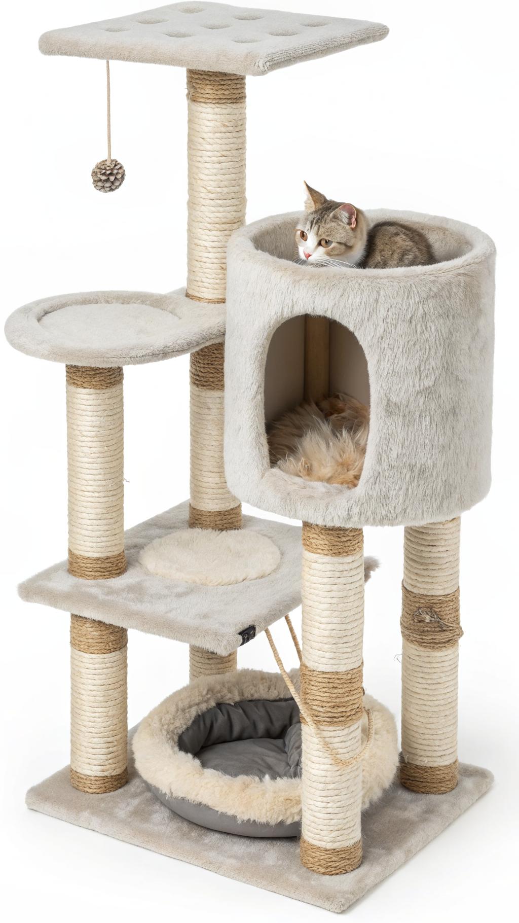 cat nooks Cat tree with built in cubby