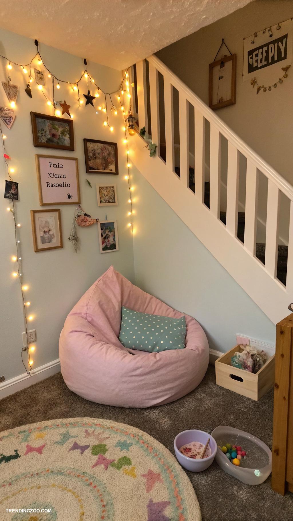 cat nooks Under stairs cozy hiding spot