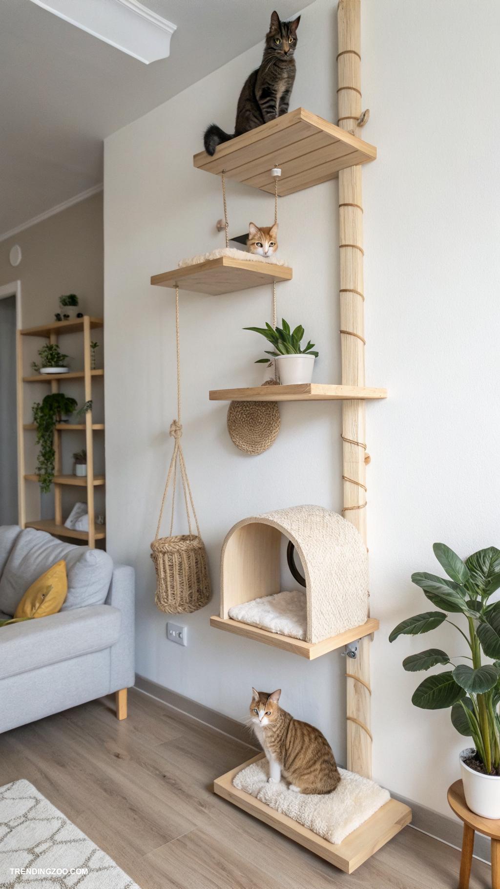 cat nooks Wall mounted shelves for climbing