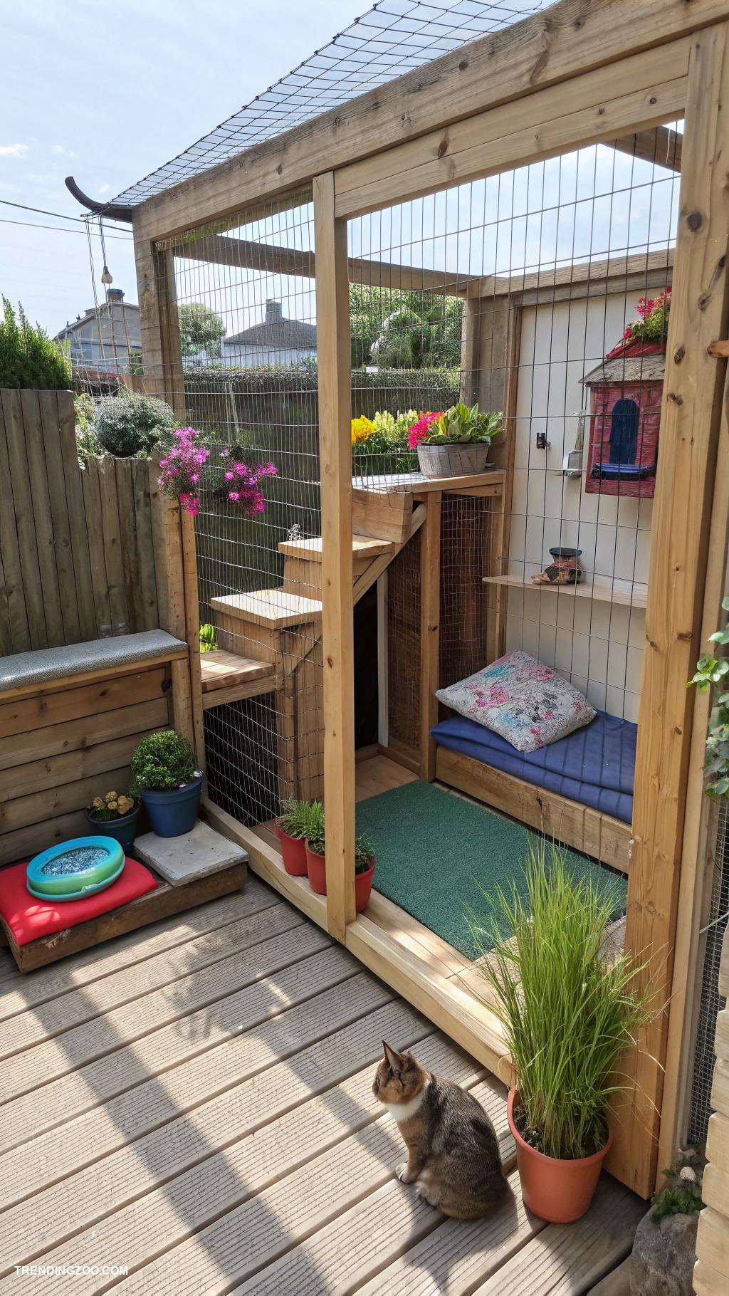cat patio ideas Design a safe enclosed outdoor space