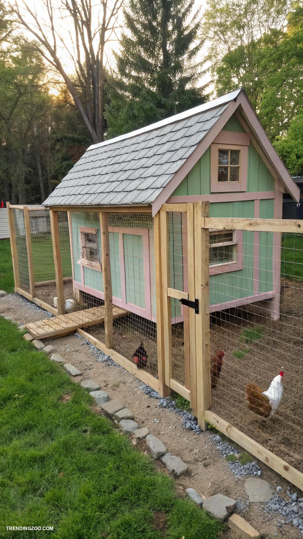 diy chicken run Connect to a coop for easy access