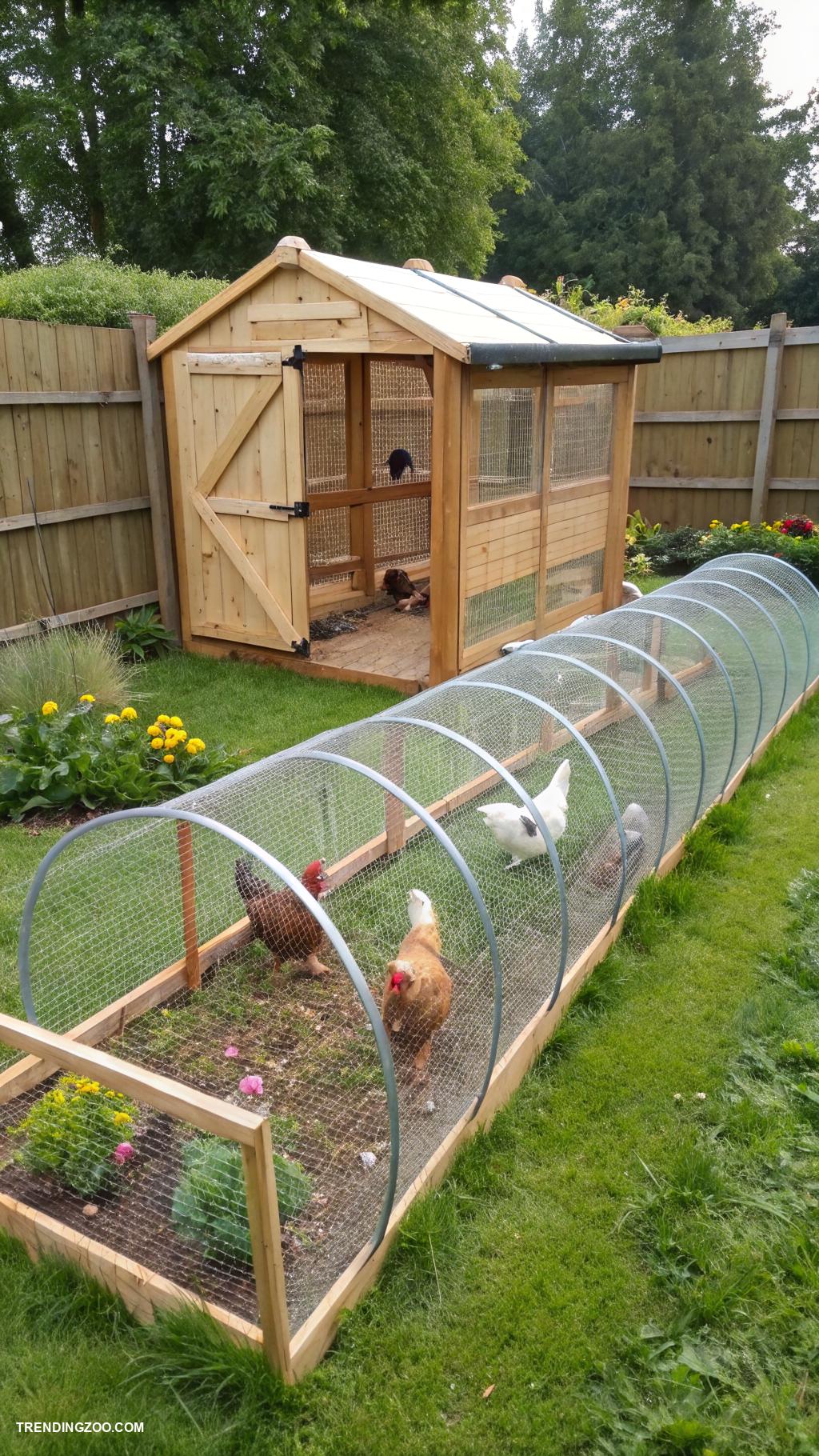 diy chicken run Incorporate a tunnel system for exploration