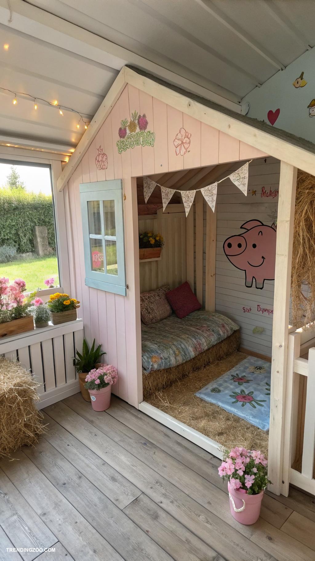 diy pig pens Garden shed conversion for cozy pen