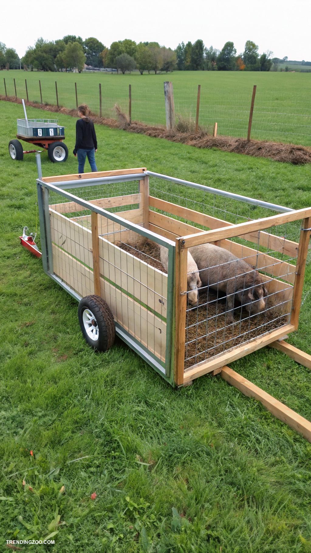 diy pig pens Mobile pen for rotational grazing