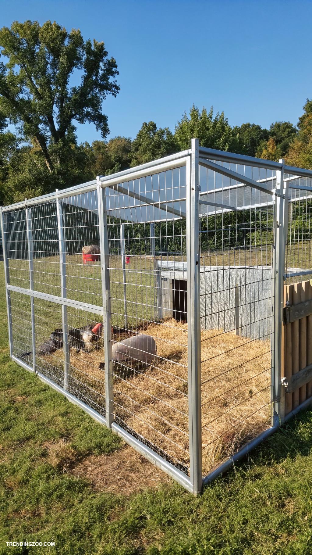 diy pig pens Wire mesh for an open air design