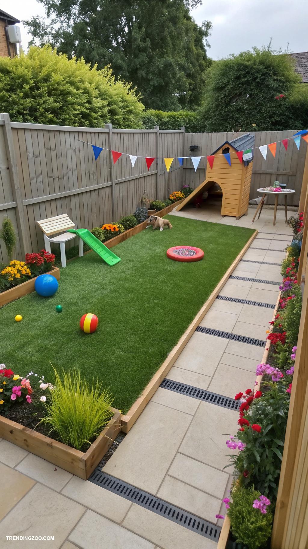dog friendly backyard ideas Designate a fetch zone
