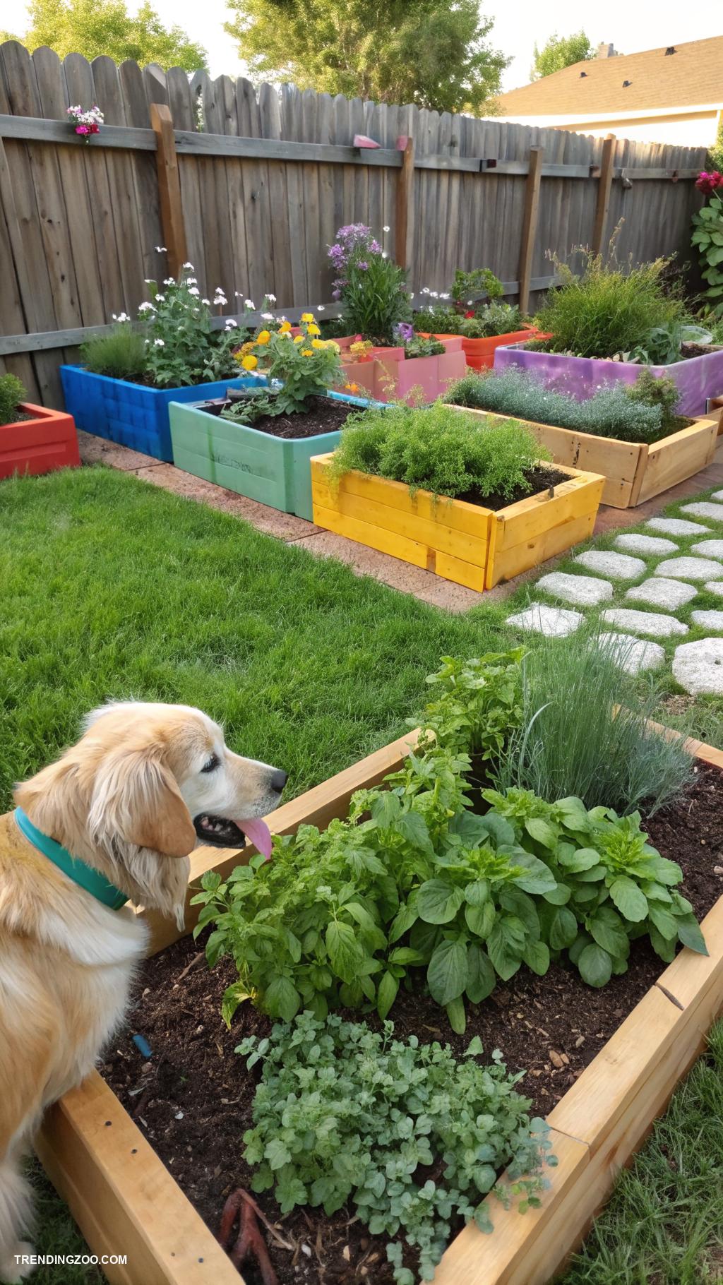 dog friendly backyard ideas Plant pet safe herb garden