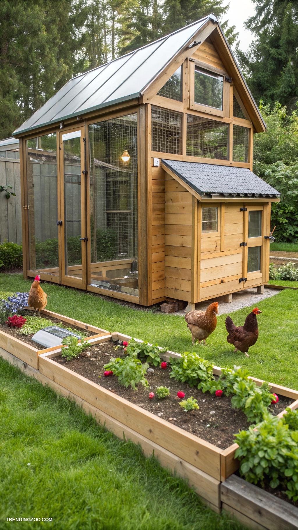 fancy chicken coop Eco friendly solar powered chicken coop