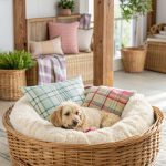 farmhouse style dog beds Farmhouse style wicker basket bed