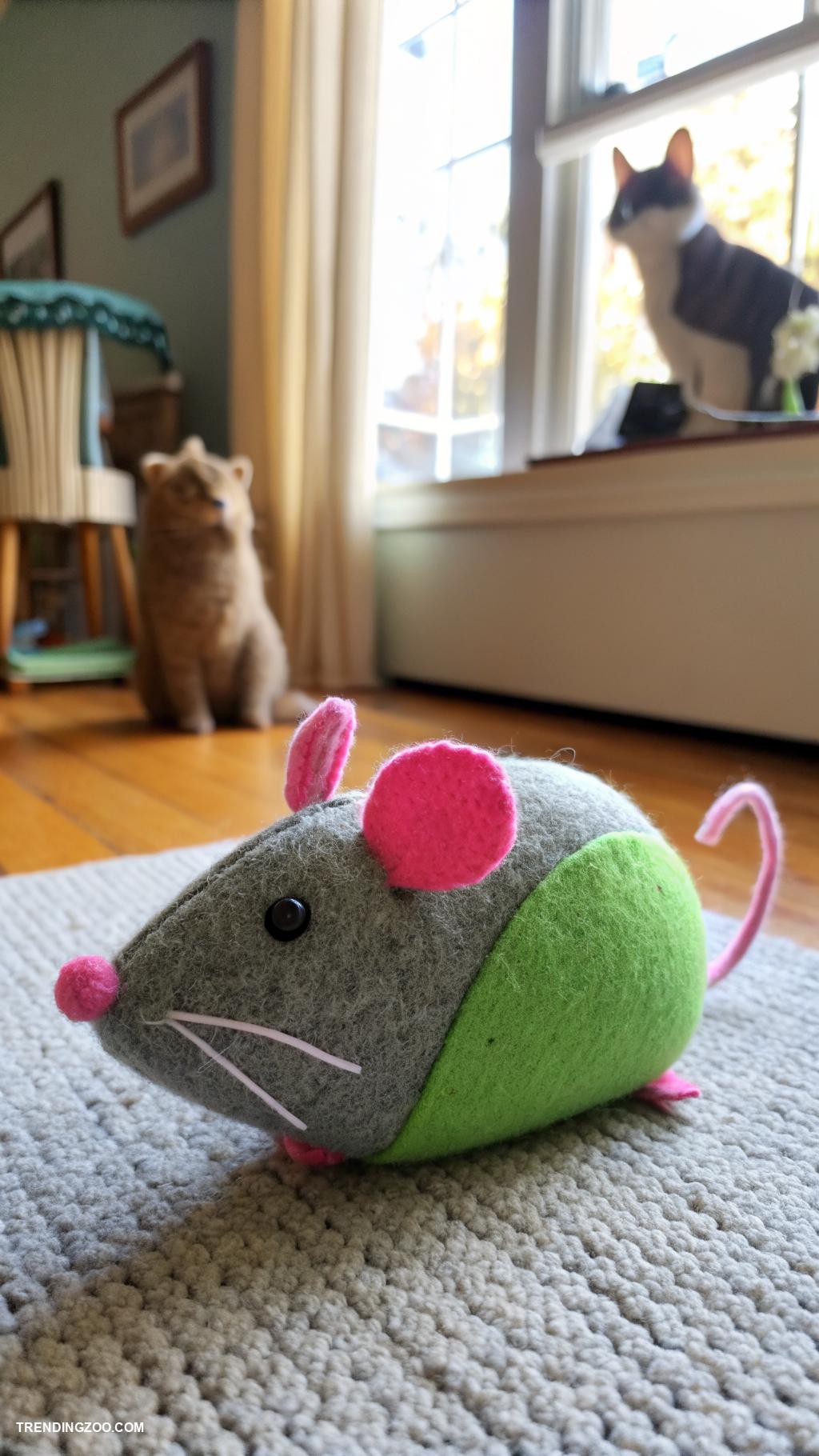 handmade cat toys Felt mice with catnip inside