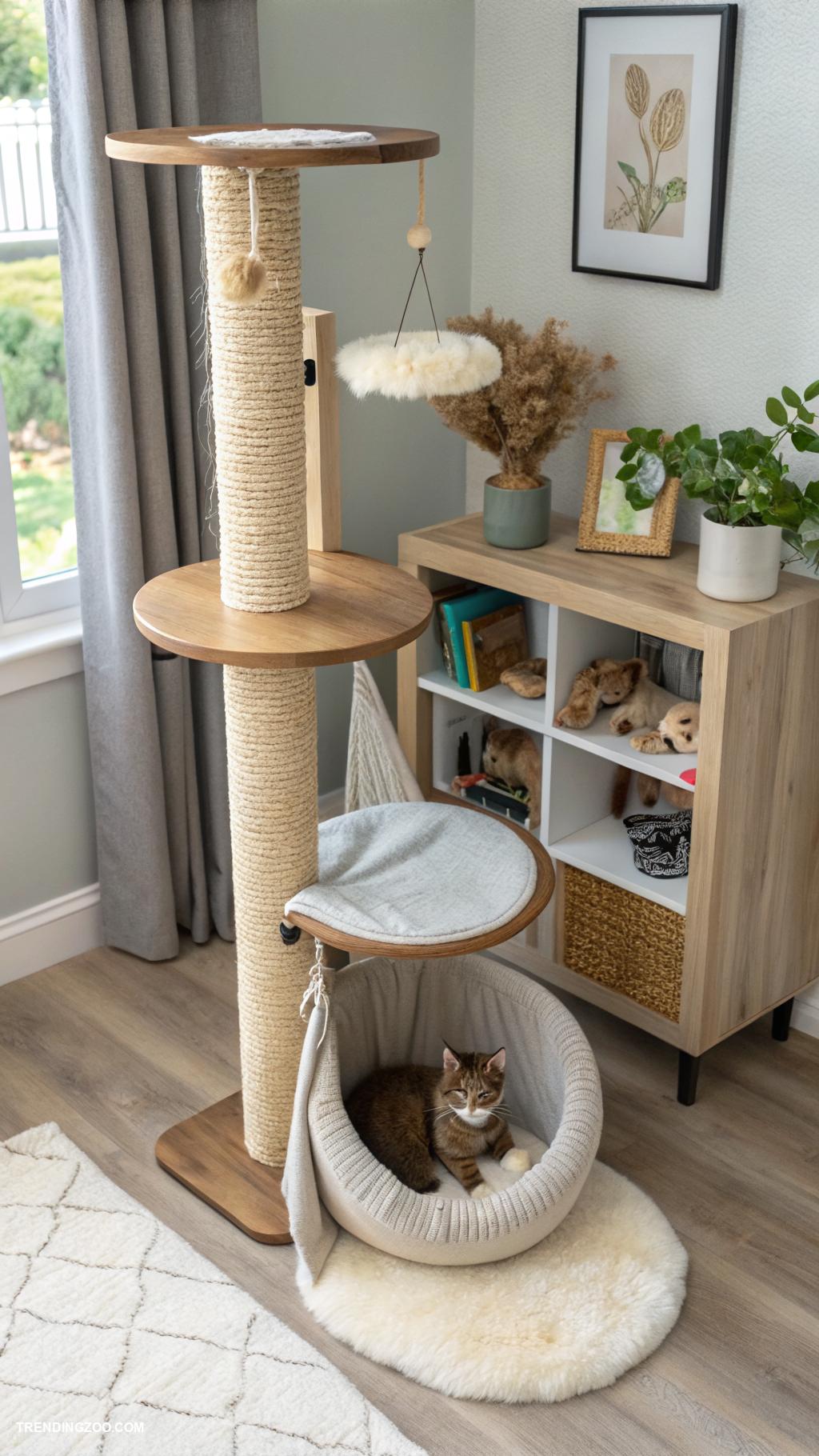 kitty room Cat tree with multiple levels