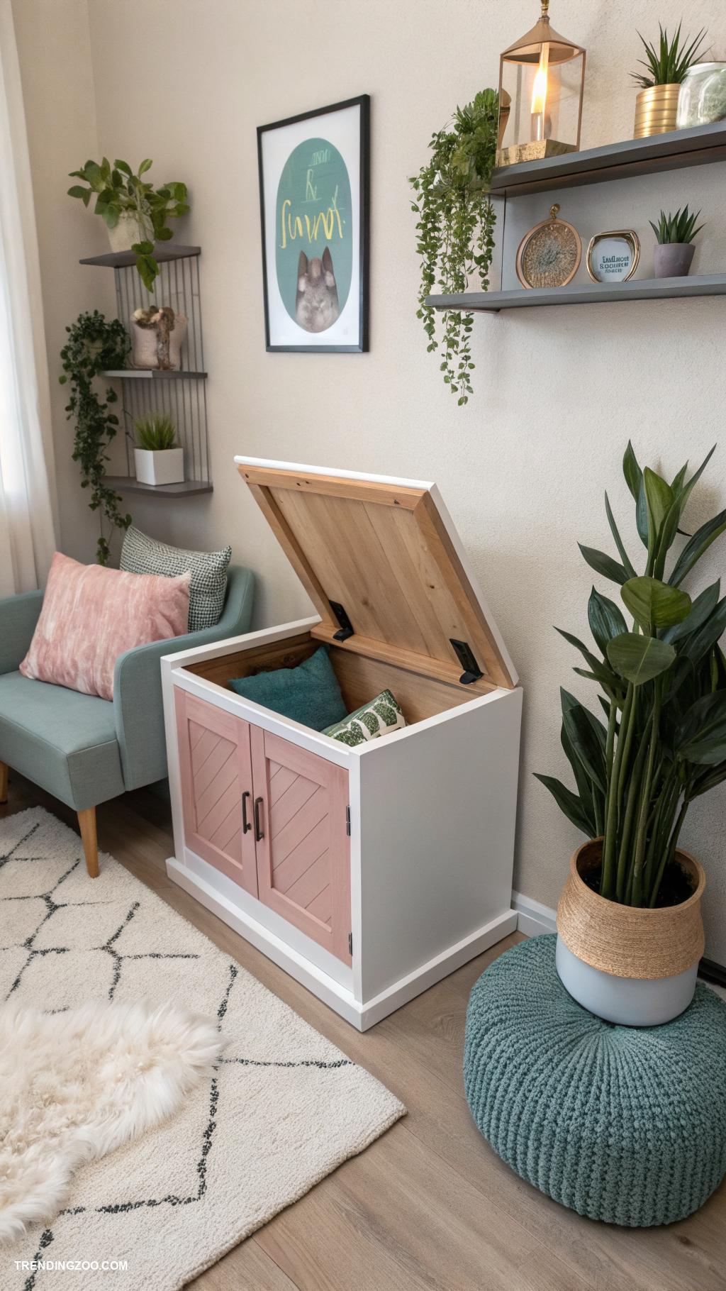 kitty room Themed litter box area for aesthetics