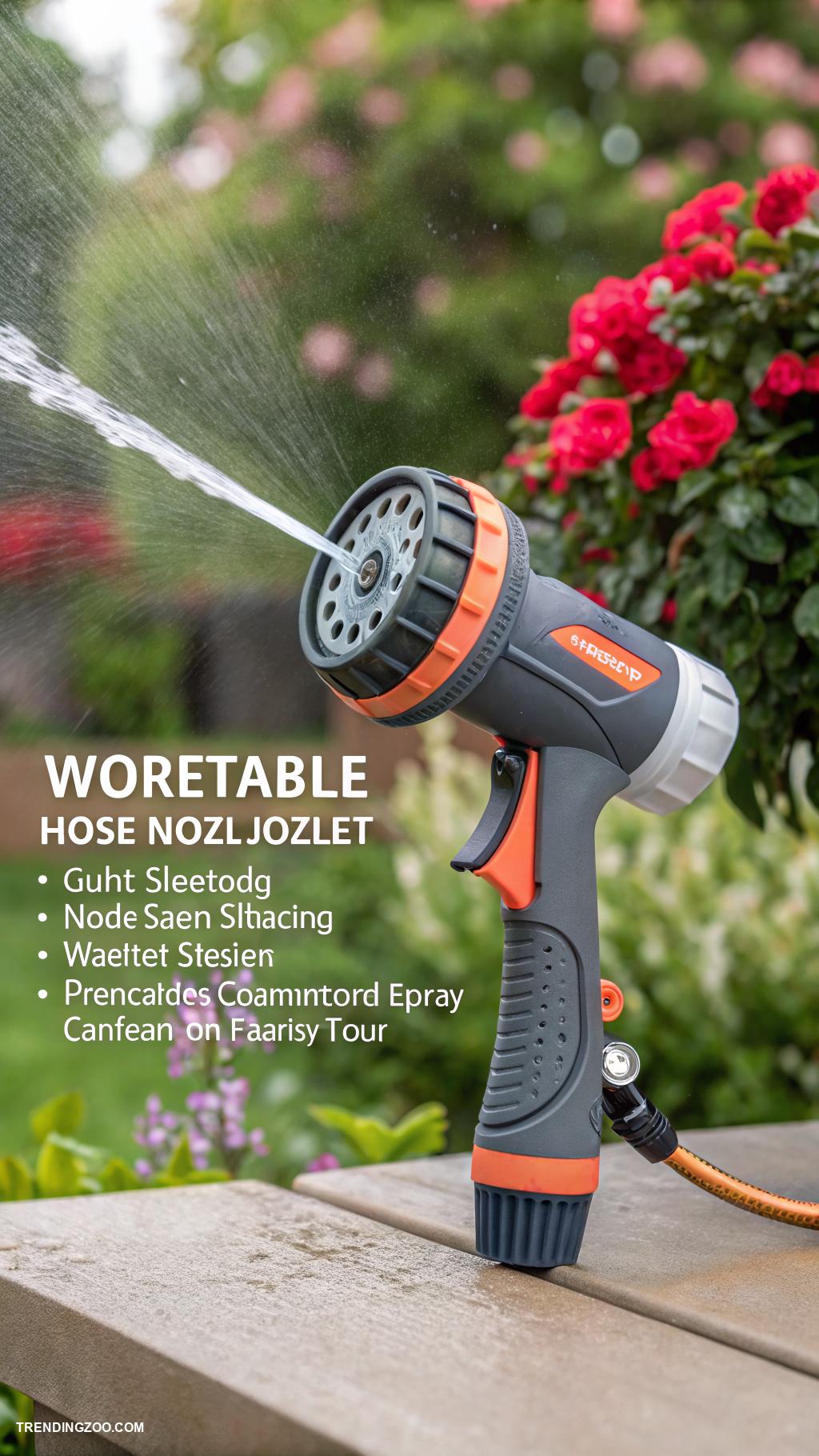 outdoor dog shower ideas Hose nozzle with multiple spray settings