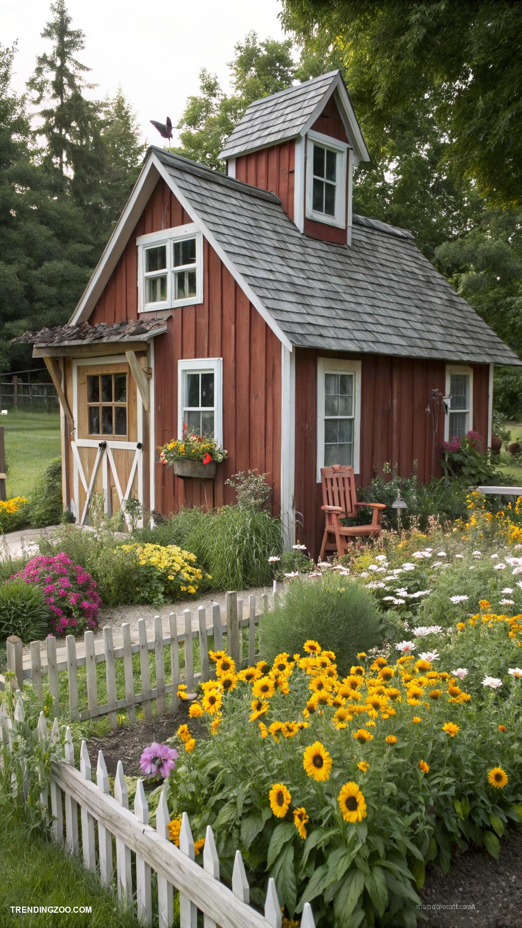 small chicken coops Aesthetic barn style coop for garden charm