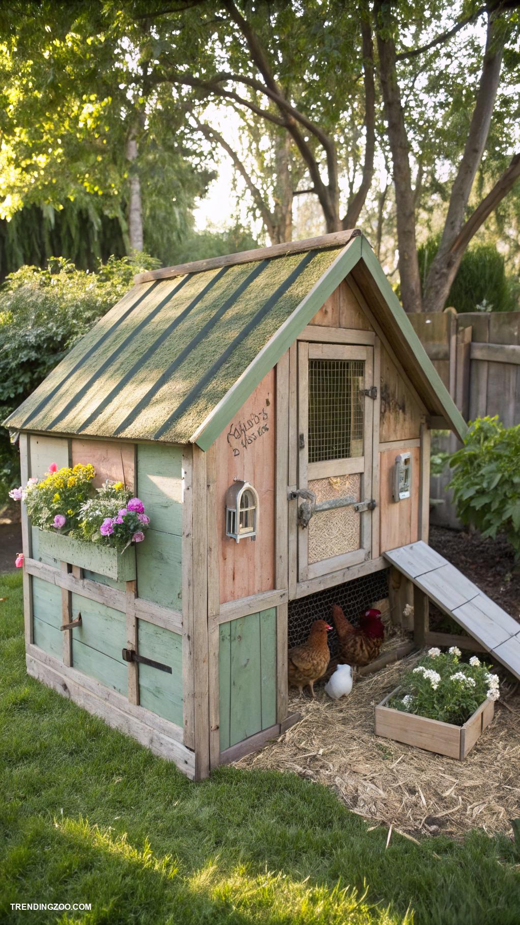 small chicken coops Compact coop with integrated nesting boxes
