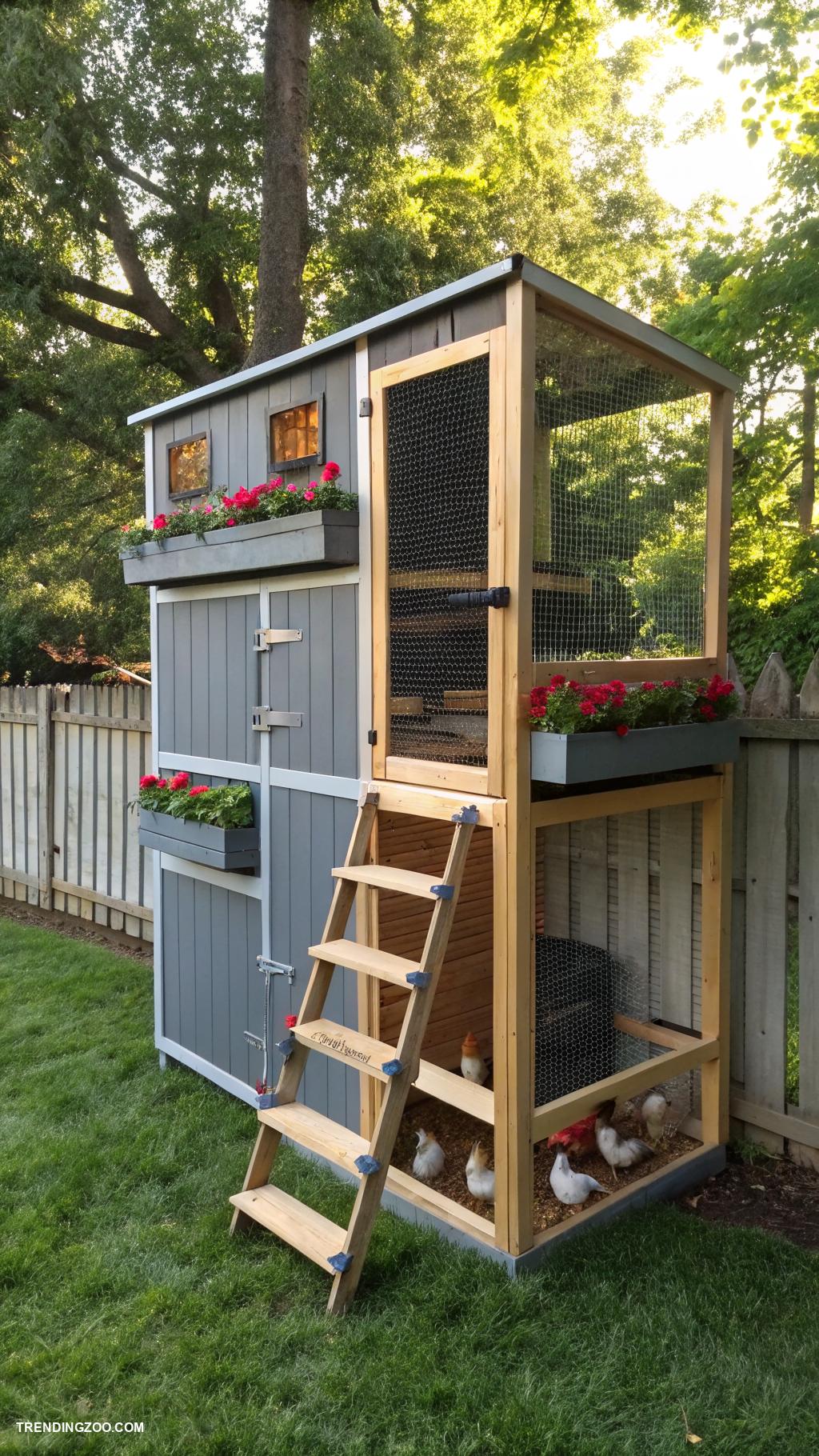 small chicken coops Vertical coop with space saving design