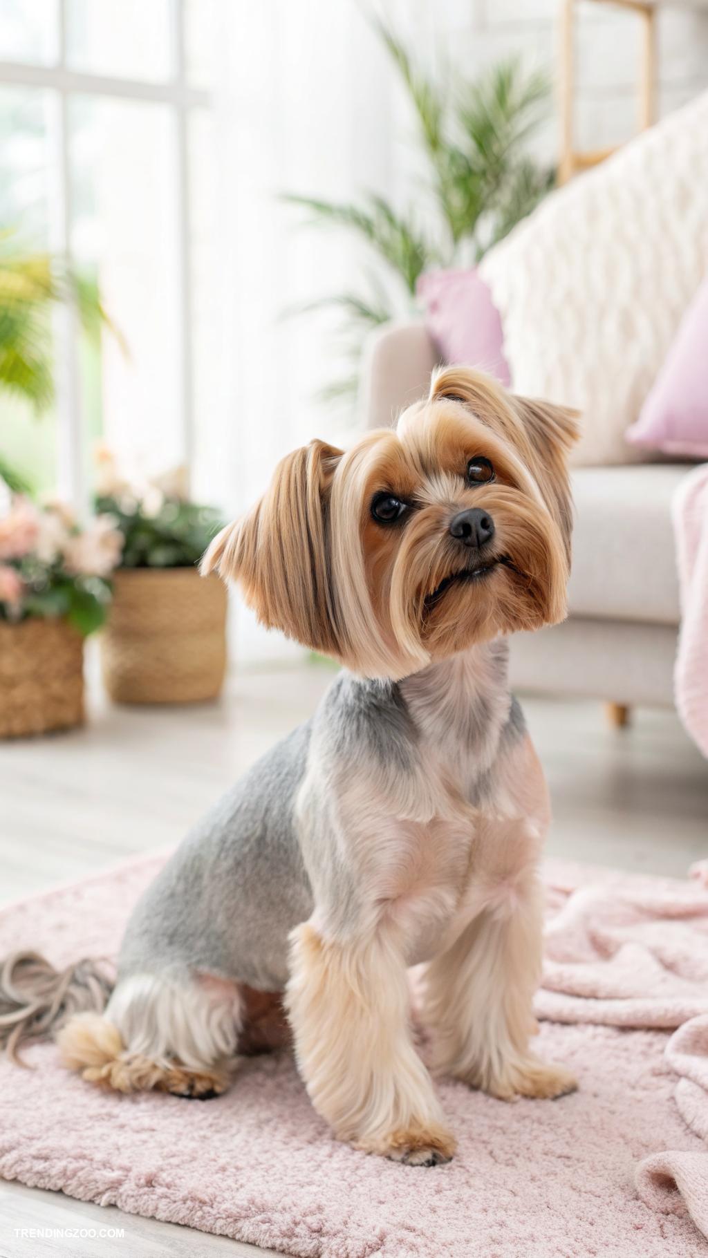 yorkie haircuts Short bob for easy maintenance