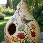 bird houses ideas diy Gourd bird house with decorative painting