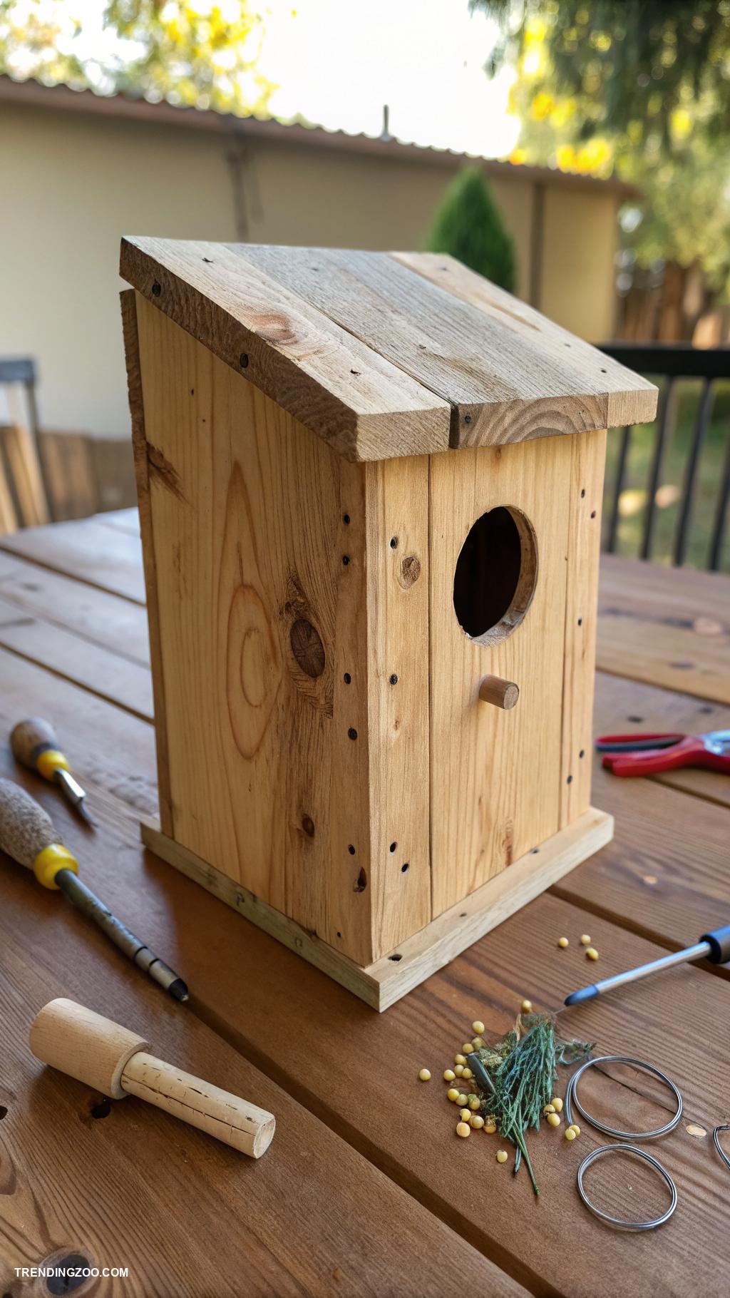 bird houses ideas diy Simple wooden box with entrance hole