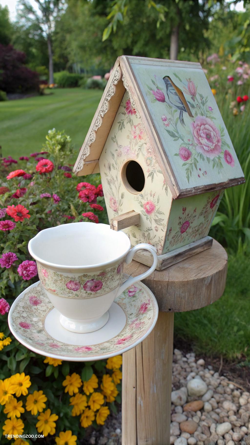 bird houses ideas diy Tea cup and saucer bird house