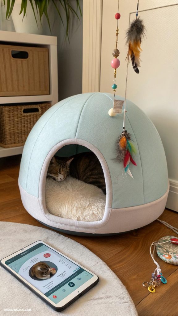 cat pod ideas Interactive cat pod with toy features