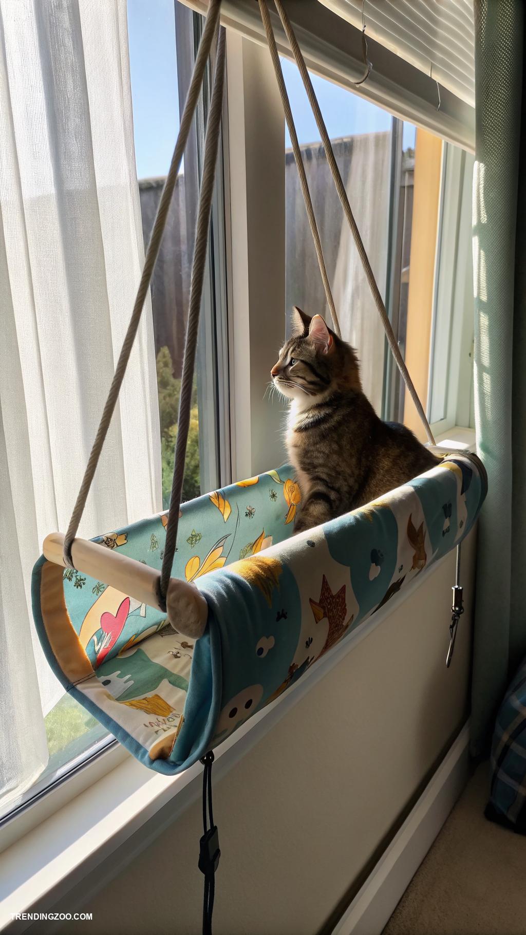 cat window bed ideas Roll up canvas window bed for travel