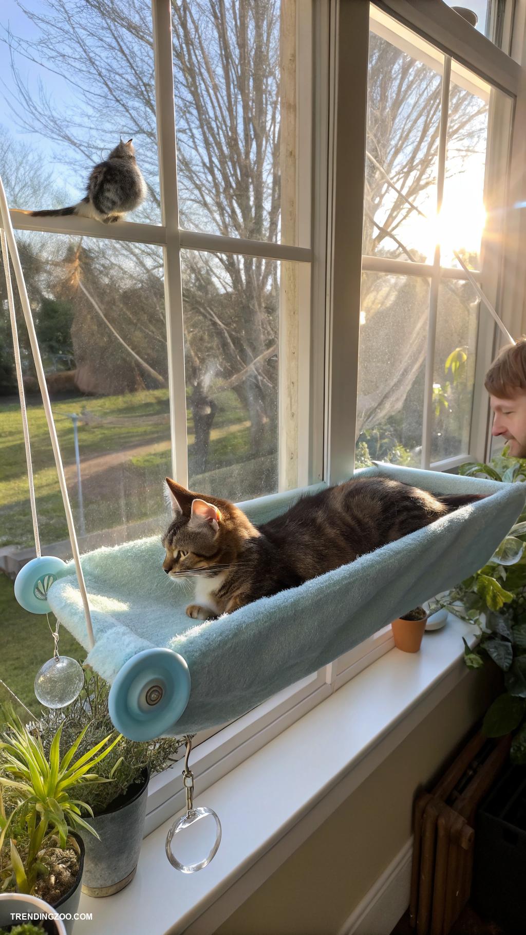 cat window bed ideas Suction cup bed for easy installation