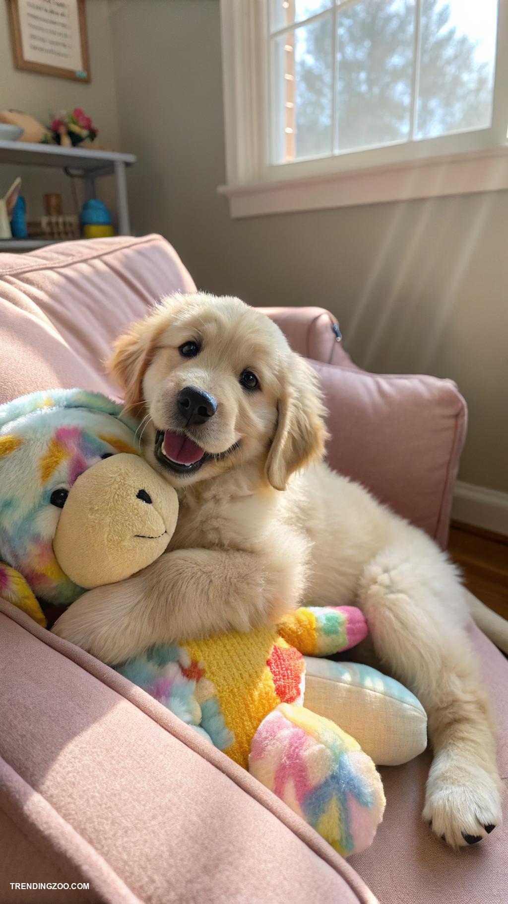 cute puppy phone wallpapers Puppy hugging a stuffed toy