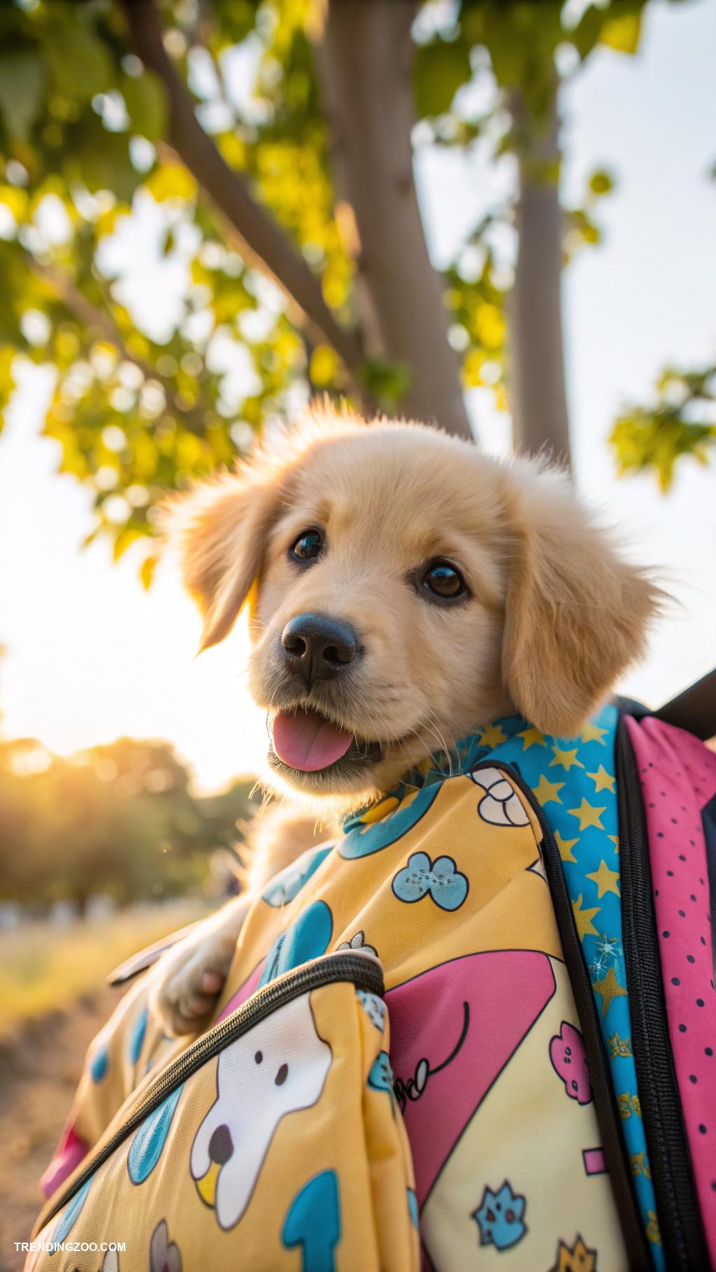 cute puppy phone wallpapers Puppy peeking out of a backpack