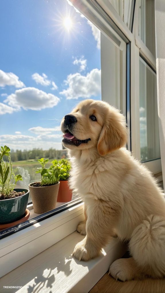 cute puppy phone wallpapers Puppy sitting next to a sunny window