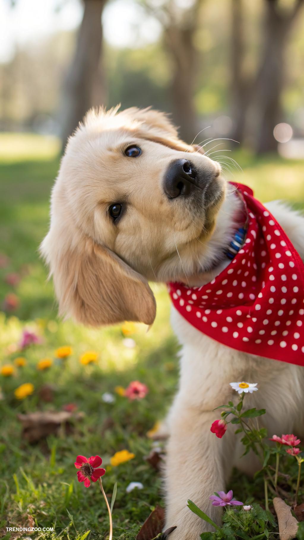 cute puppy phone wallpapers Puppy wearing a cute bandana