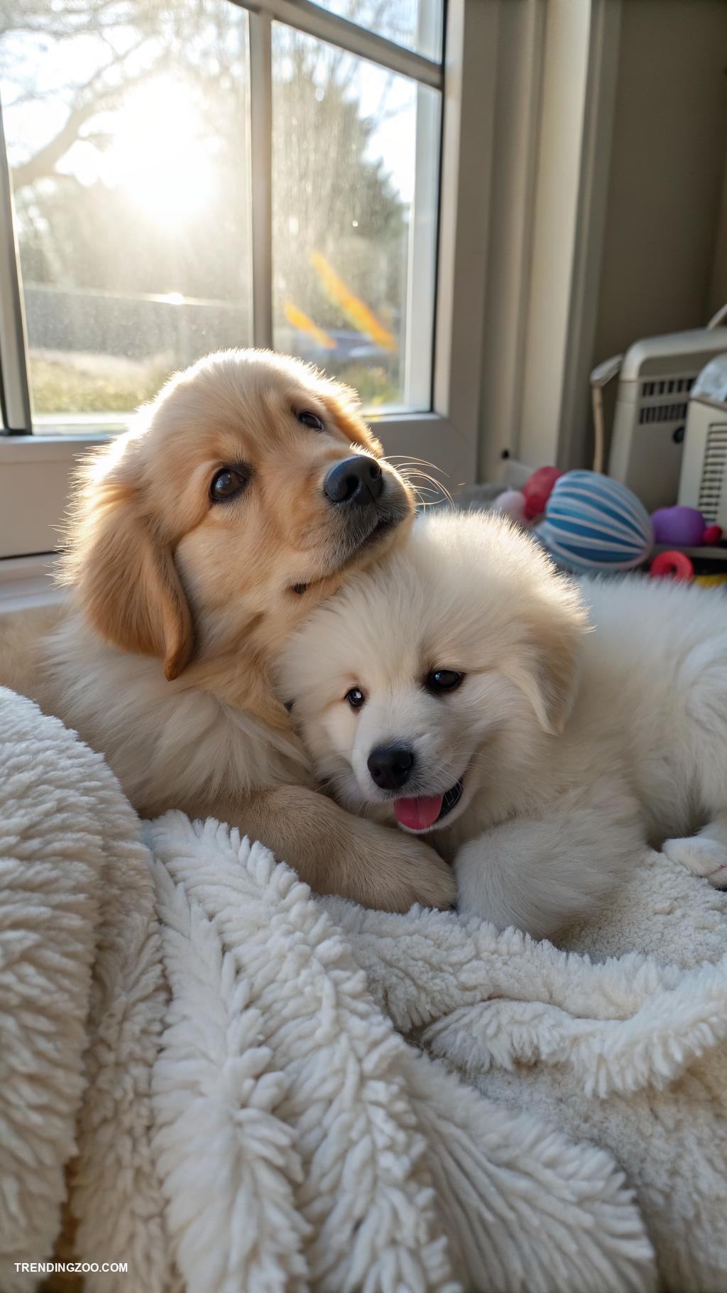 cute puppy phone wallpapers Two puppies cuddling together