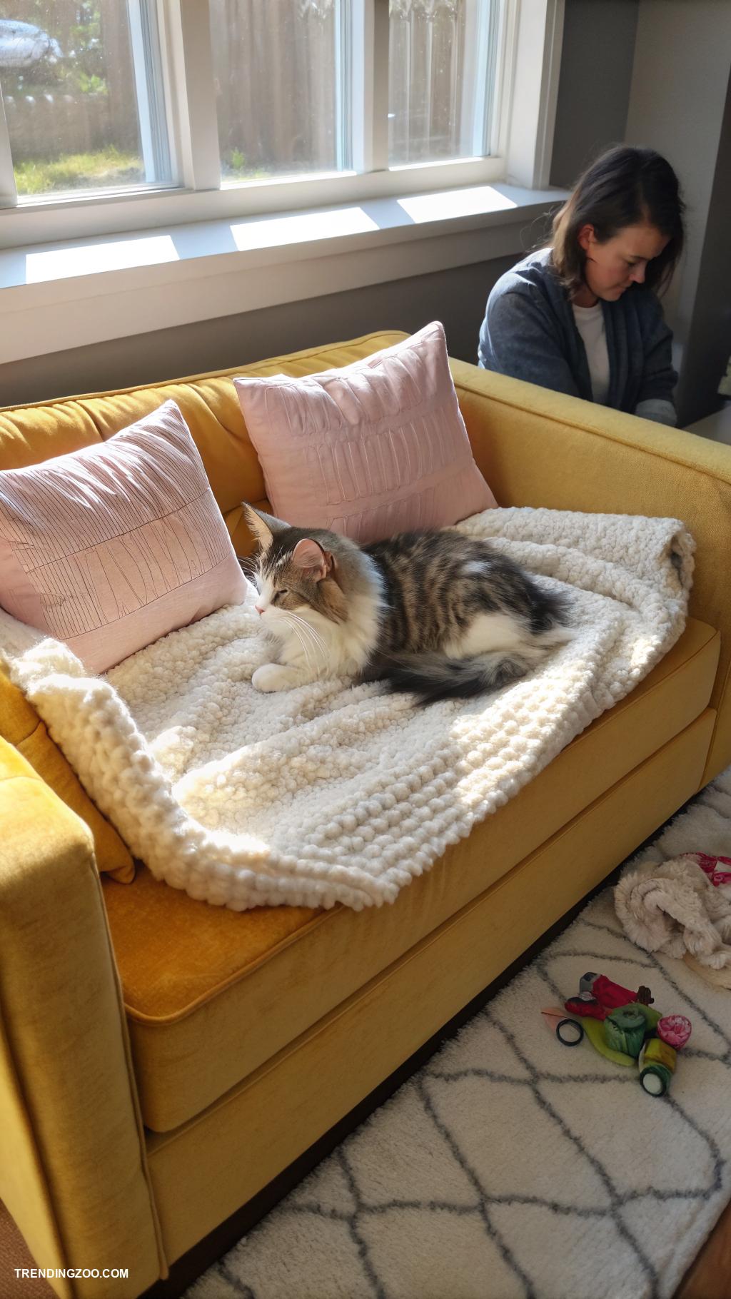 diy cat sofa bed Sew a cozy blanket into a sofa