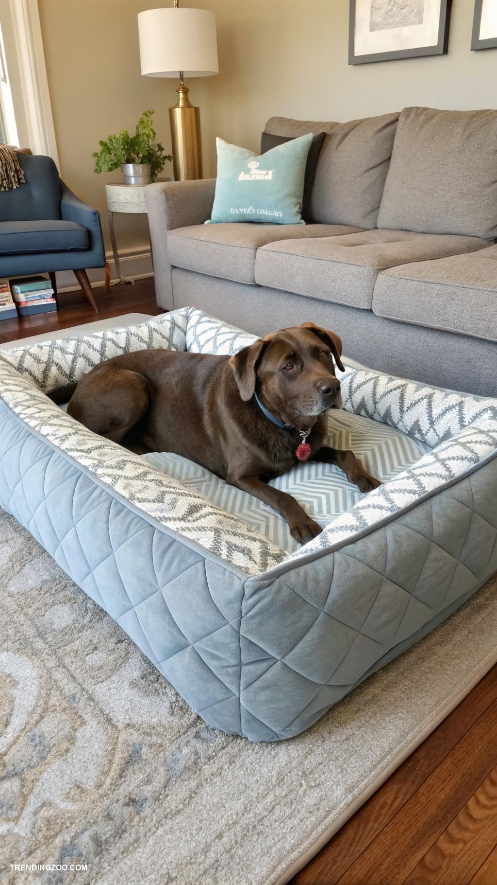 dog bed ideas for living room Customizable fabric covered dog mattress
