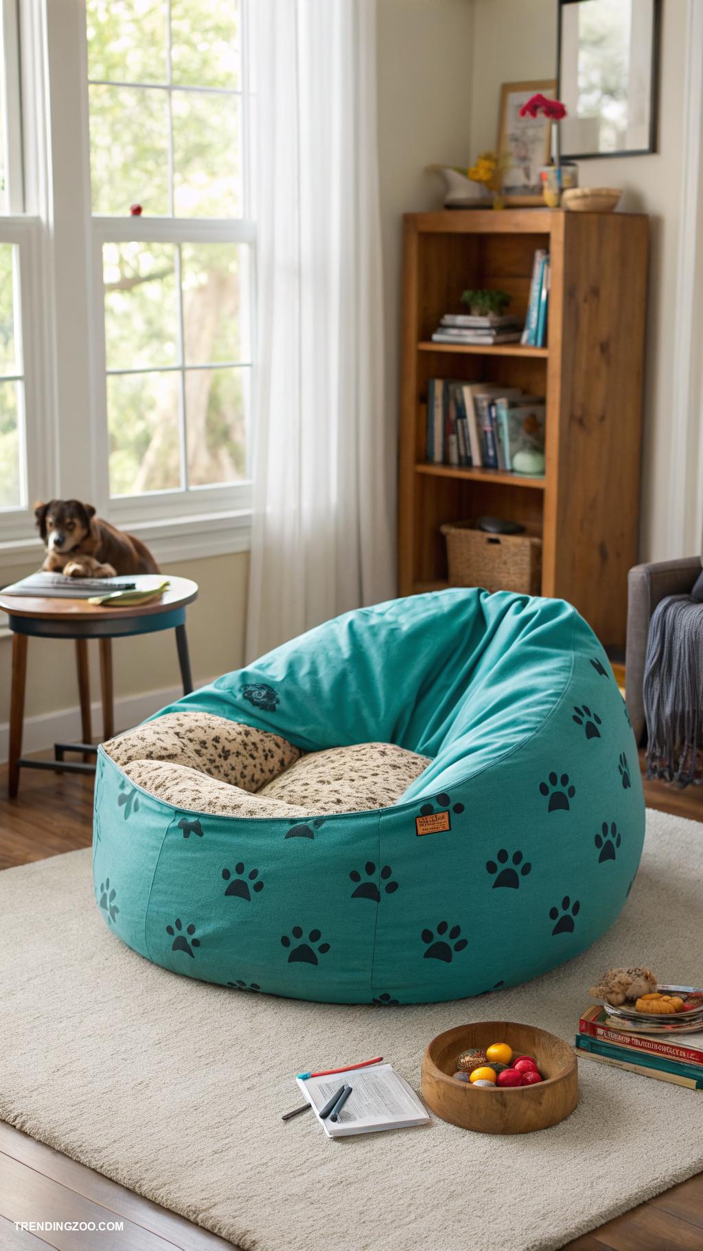 dog bed ideas for living room Pet friendly bean bag chair