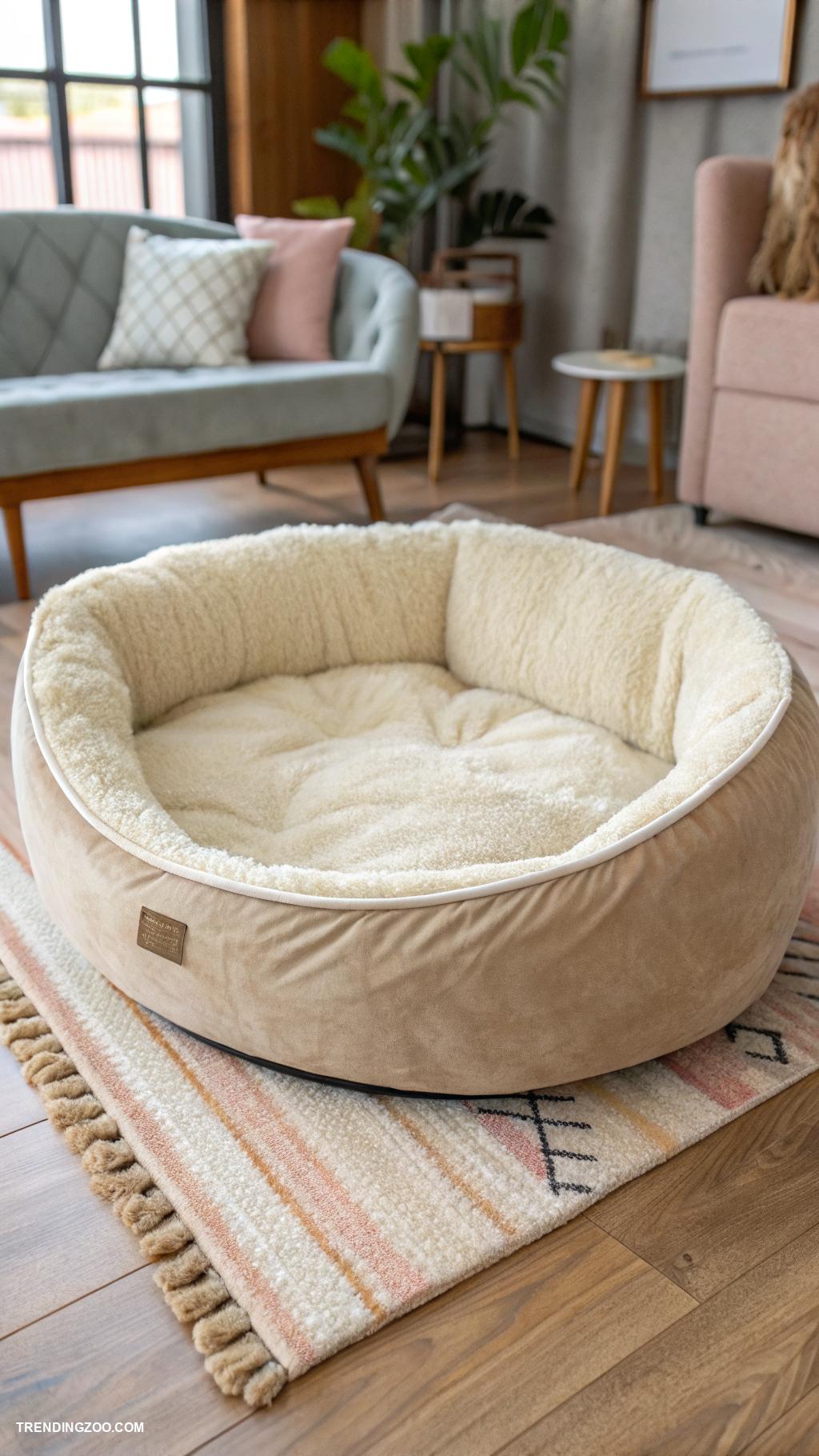 dog bed ideas for living room Soft plush orthopedic dog bed
