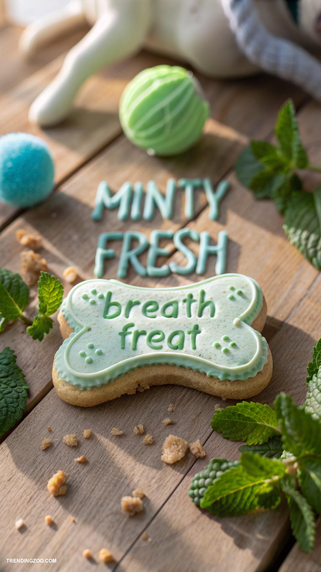dog themed cookies Minty Fresh Breath Treats