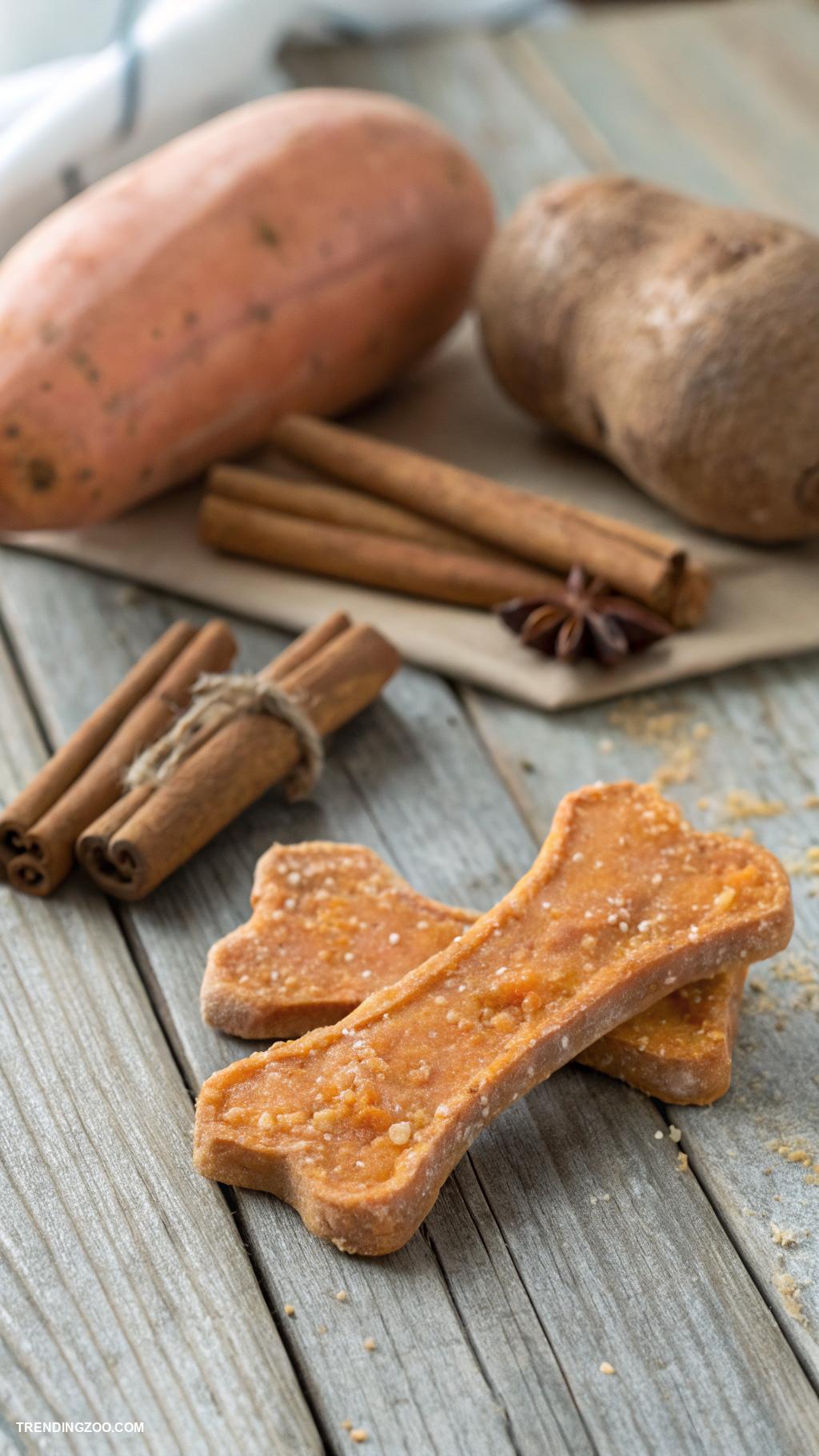dog themed cookies Sweet Potato Chews with Cinnamon