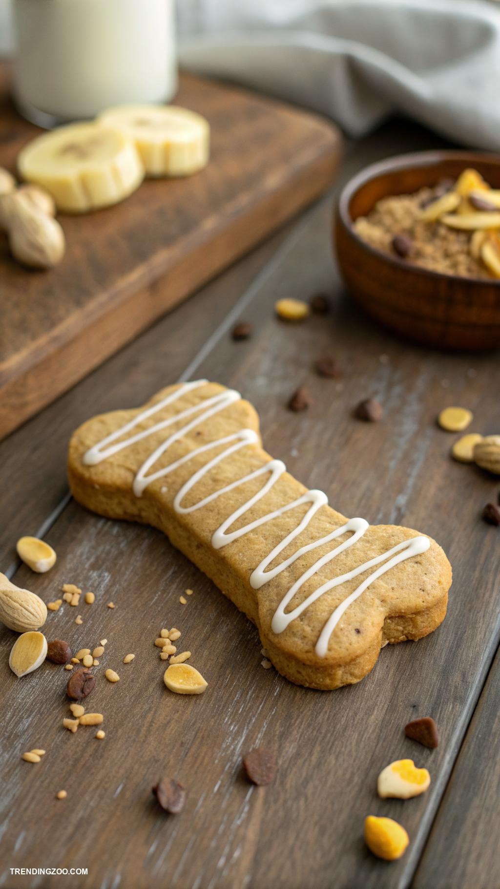 dog themed cookies Yogurt Drizzle Peanut Butter Biscuits