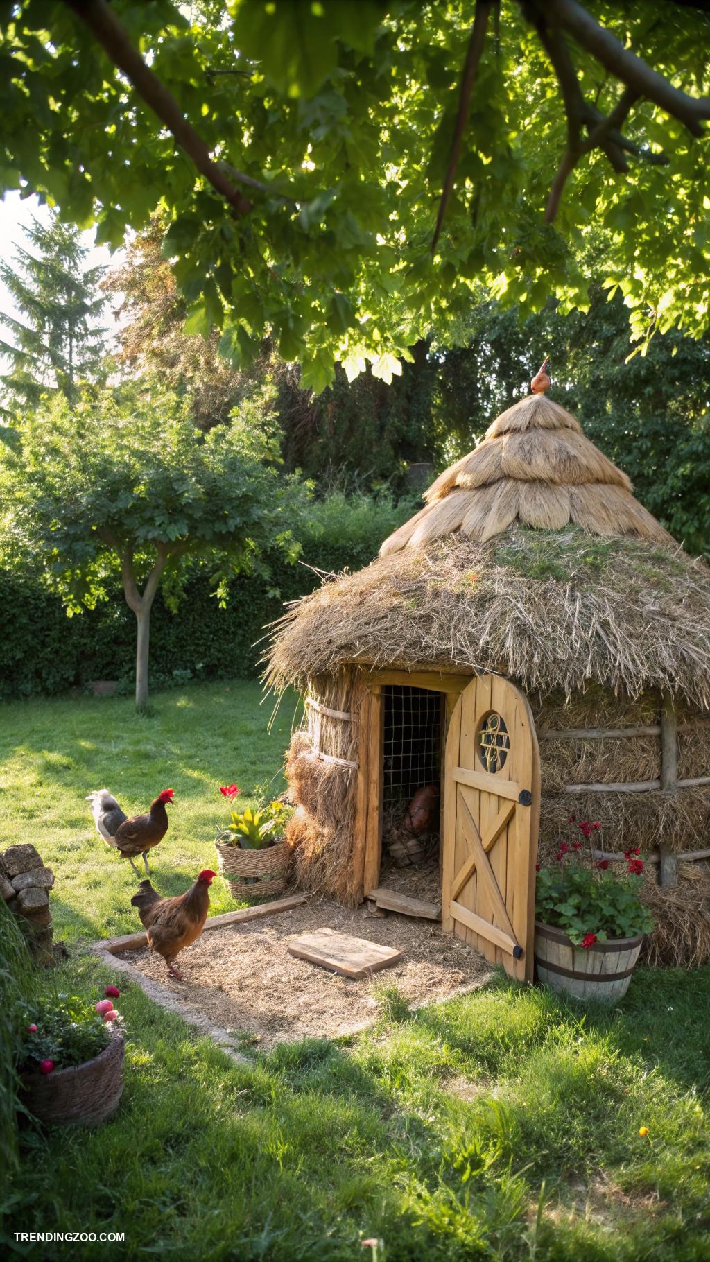 green chicken coops Eco friendly coop using straw bales