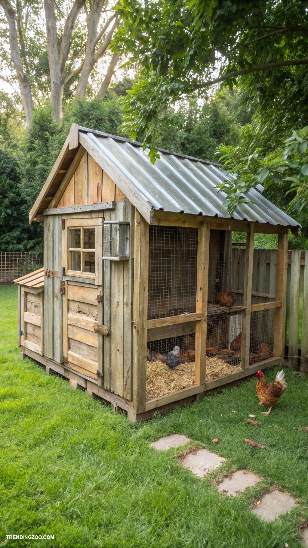 green chicken coops Recycled pallets chicken coop design