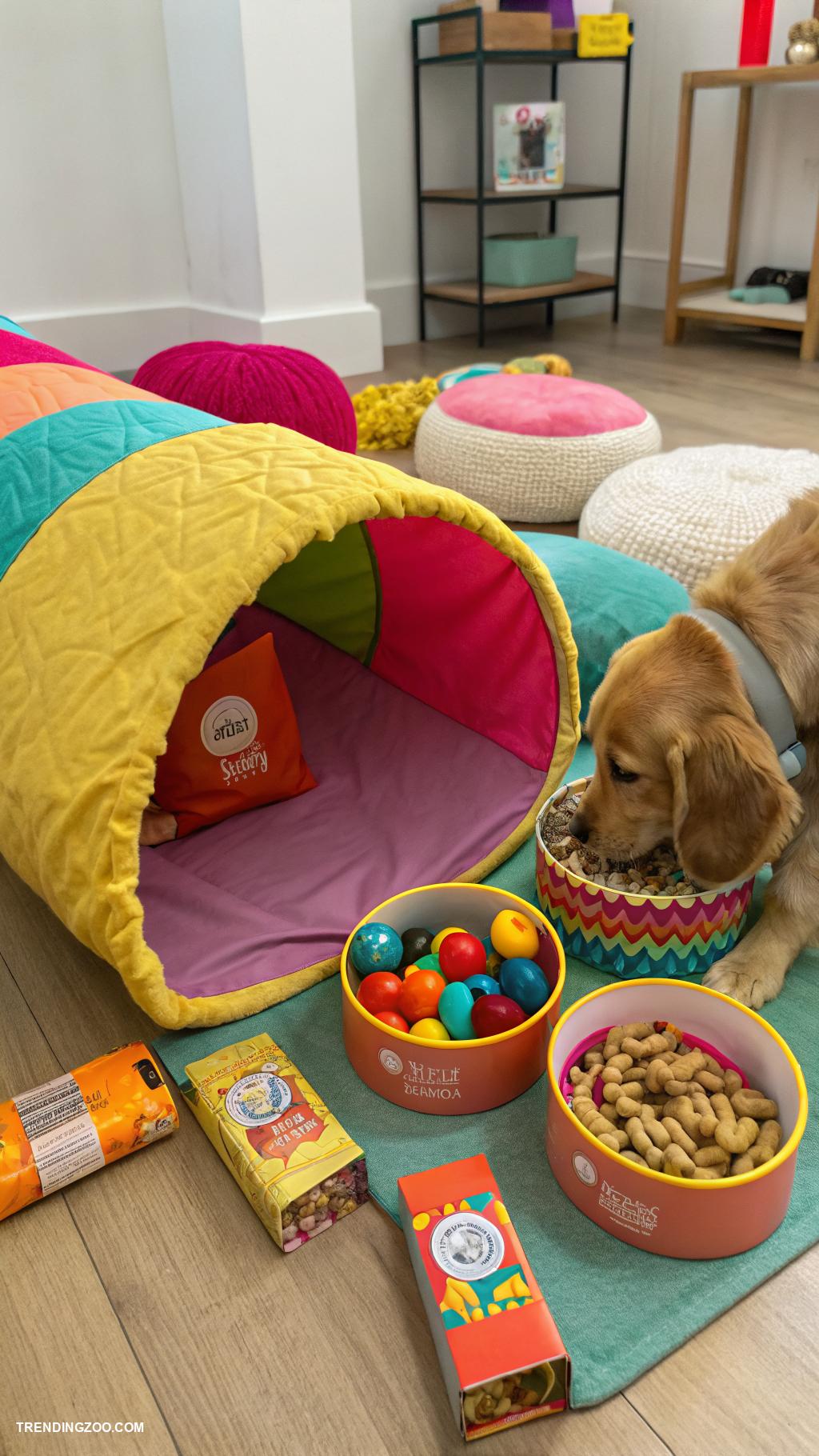 indoor dog play area Scent games with hidden toys