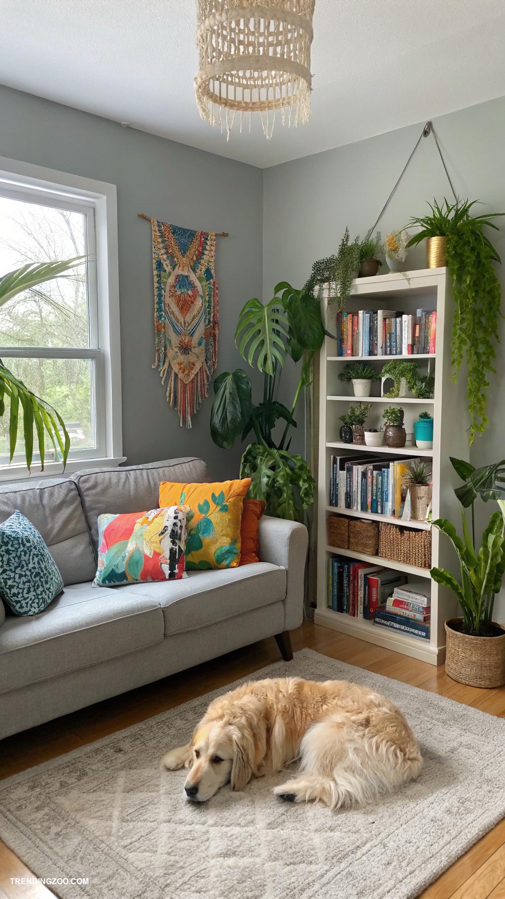 pet friendly living room Incorporate pet friendly indoor plants