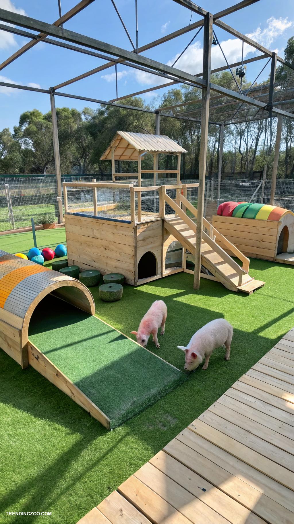 piggery farm design Raised platforms for pigs to play