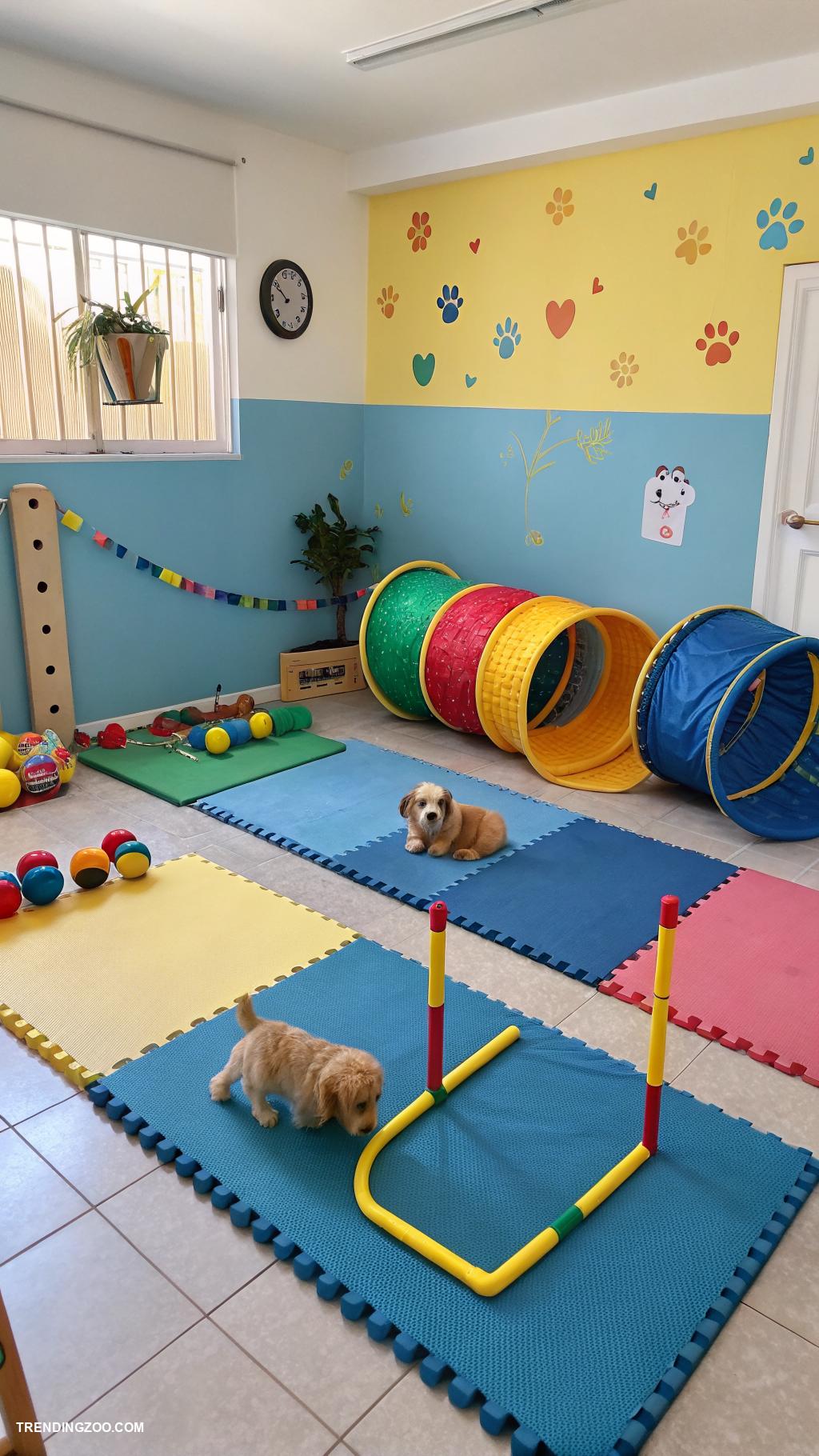 puppy area indoor ideas Include an indoor obstacle course